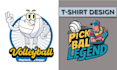 make vector cartoon volleyball champion mascot logo