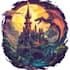 unique fantasy dungeon game logo title pack with