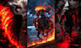 create dark custom album cover art