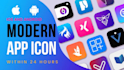 design modern and attractive app icon logo