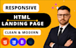 create a modern responsive website using HTML, CSS, and javascript