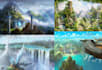 create fantasy environment landscape 3d game world  stylized environment scifi