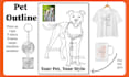 draw a pet realistic outline portrait and pet coloring pages
