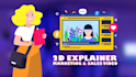 create 2d animated explainer video or sales video