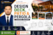 design detailed deck, patio and pergola plans for permits