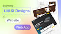 create stunning UI UX designs for websites and web apps