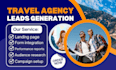 generate travel agency leads, vacation rental lead, business travel funnel setup