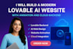 build a modern lovable ai website with animation and cloud backend setup