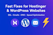 fix hostinger website issues and hosting problems