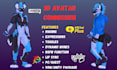 create 3d furry vrchat avatar, nsfw vtuber model, vrc character rigging