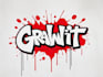 do hand drawn graffiti font logo
