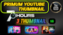 create 3 eyecatching and clickable youtube thumbnails in 7 hours