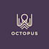 make a simple and modern sea octopus logo
