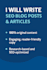 write SEO blog posts and articles