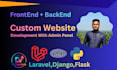 build a custom admin dashboard and dynamic site in laravel