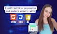 build a responsive website with HTML, CSS, and javascript