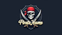 design awesome pirate skull mascot logo with express delivery