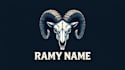 design outstanding ram skull head mascot logo with express delivery