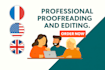 proofread and edit french and english texts professionally
