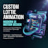 create an interactive custom lottie animation