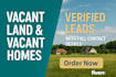 provide you vacant land and vacant home with skip trace