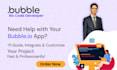 build or fix your no code app using bubble io responsive mvp development