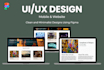design website UI UX and mobile app UI UX in figma