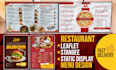 redesign restaurant or cafe menu for print and display static