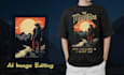 do ai image editing and custom ai graphic t shirt design