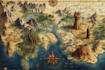 make fantasy map illustration for map
