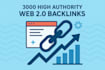 3000 high authority web 2 0 backlinks
