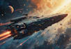 make a sci fi spaceship art