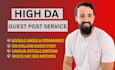 write and publish article on high da guest post, premium guest post