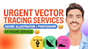 provide vector tracing service or convert image to vector trace quickly