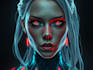 illustrate you as a cyberpunk style character