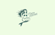 create beautiful fun mermaid matcha business logo