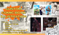 do custom comic books, stripes, webtoon, children book, etc