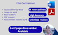 convert PDF, scanned PDF, and image to editable word