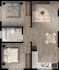 draw a clean 2d floor plan with furniture layout and colors