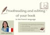 be your expert french proofreader to correct your book