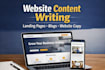 write website content including landing pages and blogs