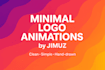 create a clean minimalist logo animation by hand