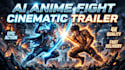 create ai anime video anime fight scene and cinematic  trailer