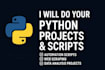 code your python scripts