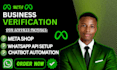 setup meta business suite, whatsapp API, meta business verification