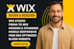 do wix website design, redesign wix website, wix online store