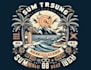 design retro t shirt summer beach logo