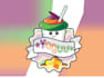 design yogurt smoothies ice cream cake logo