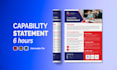 design professional capability statement for business or government