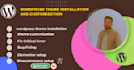 do wordpress theme installation and customization